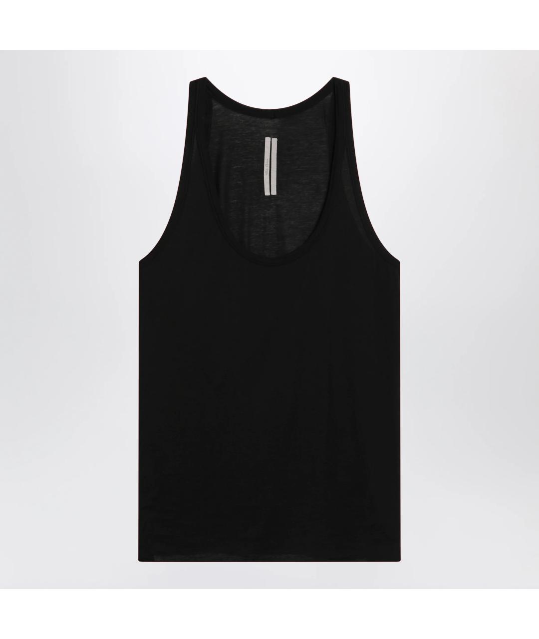 RICK OWENS Черная хлопковая майка, фото 3