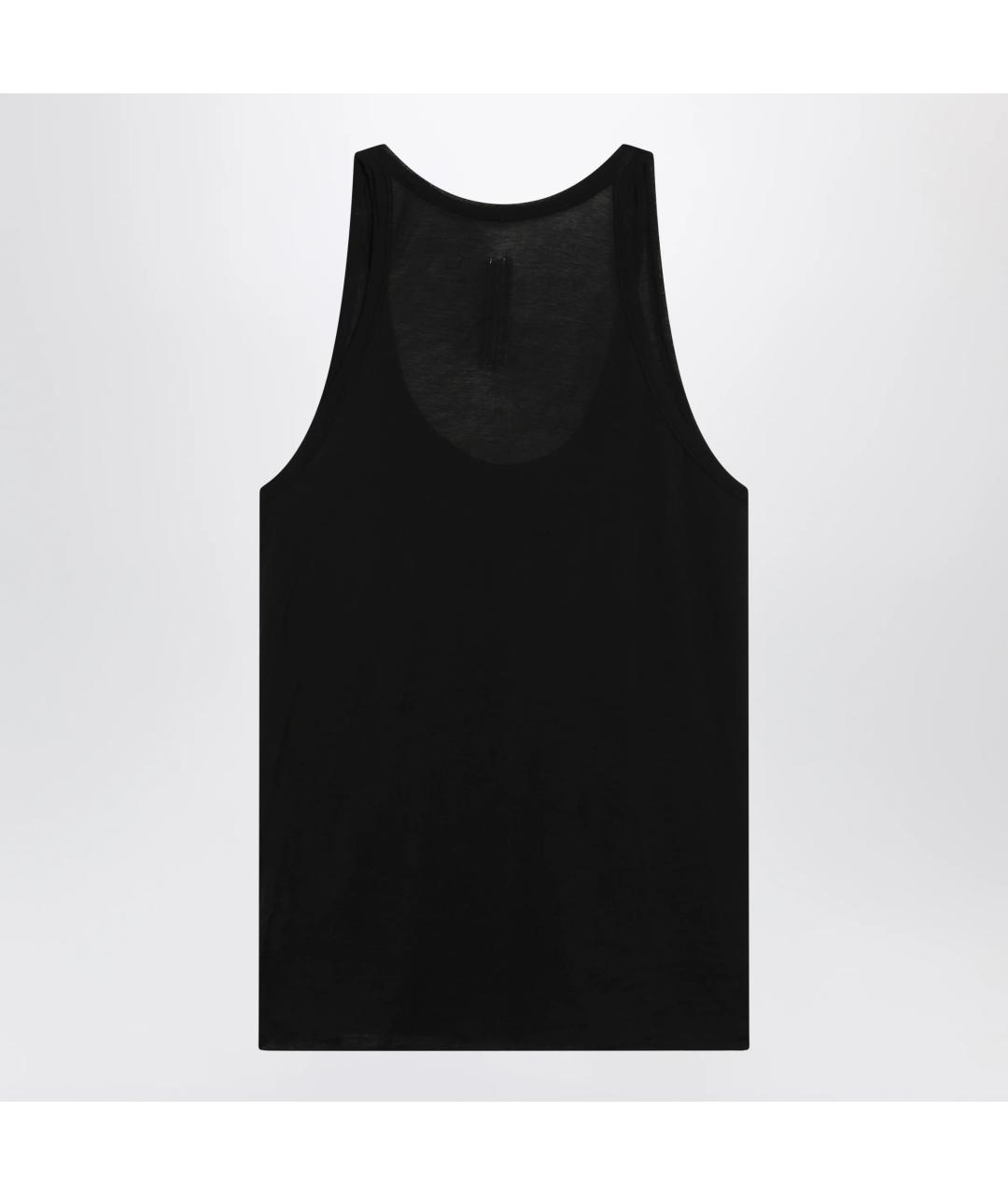 RICK OWENS Черная хлопковая майка, фото 2