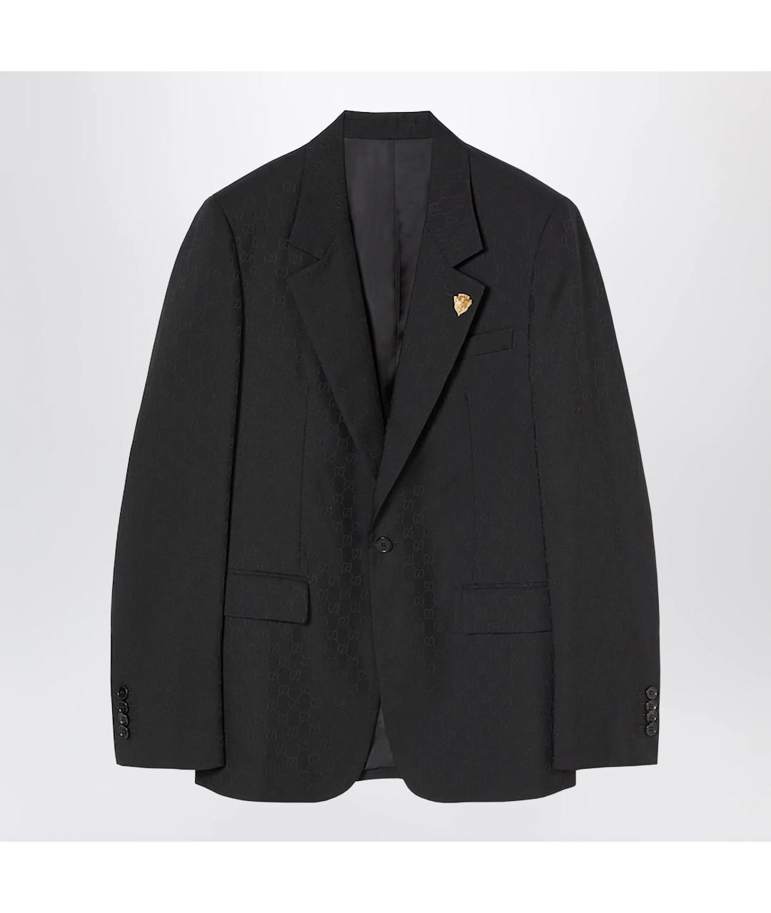 GUCCI Черный шерстяной пиджак, фото 3