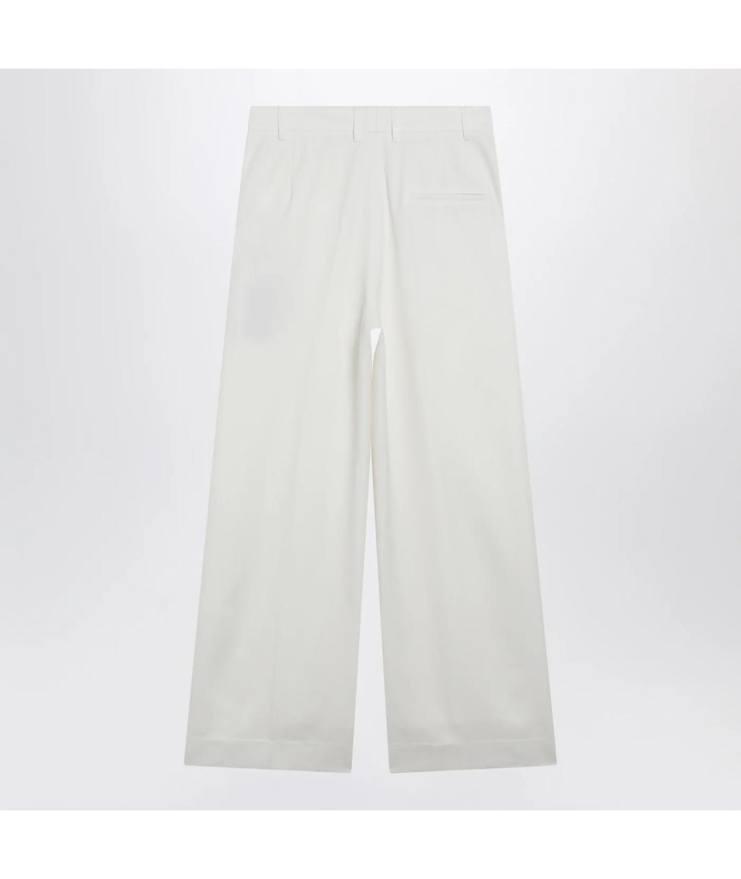 THE FRANKIE SHOP Белые полиэстеровые брюки широкие, фото 2