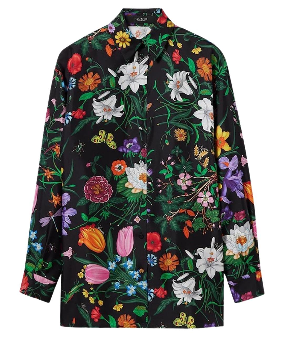 GUCCI Мульти шелковая рубашка, фото 1
