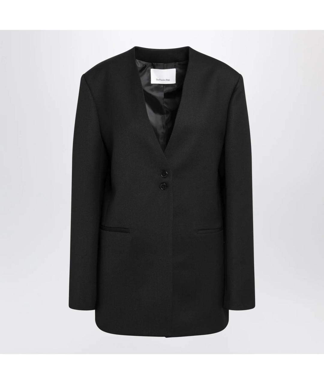 THE FRANKIE SHOP Черный полиэстеровый жакет/пиджак, фото 3
