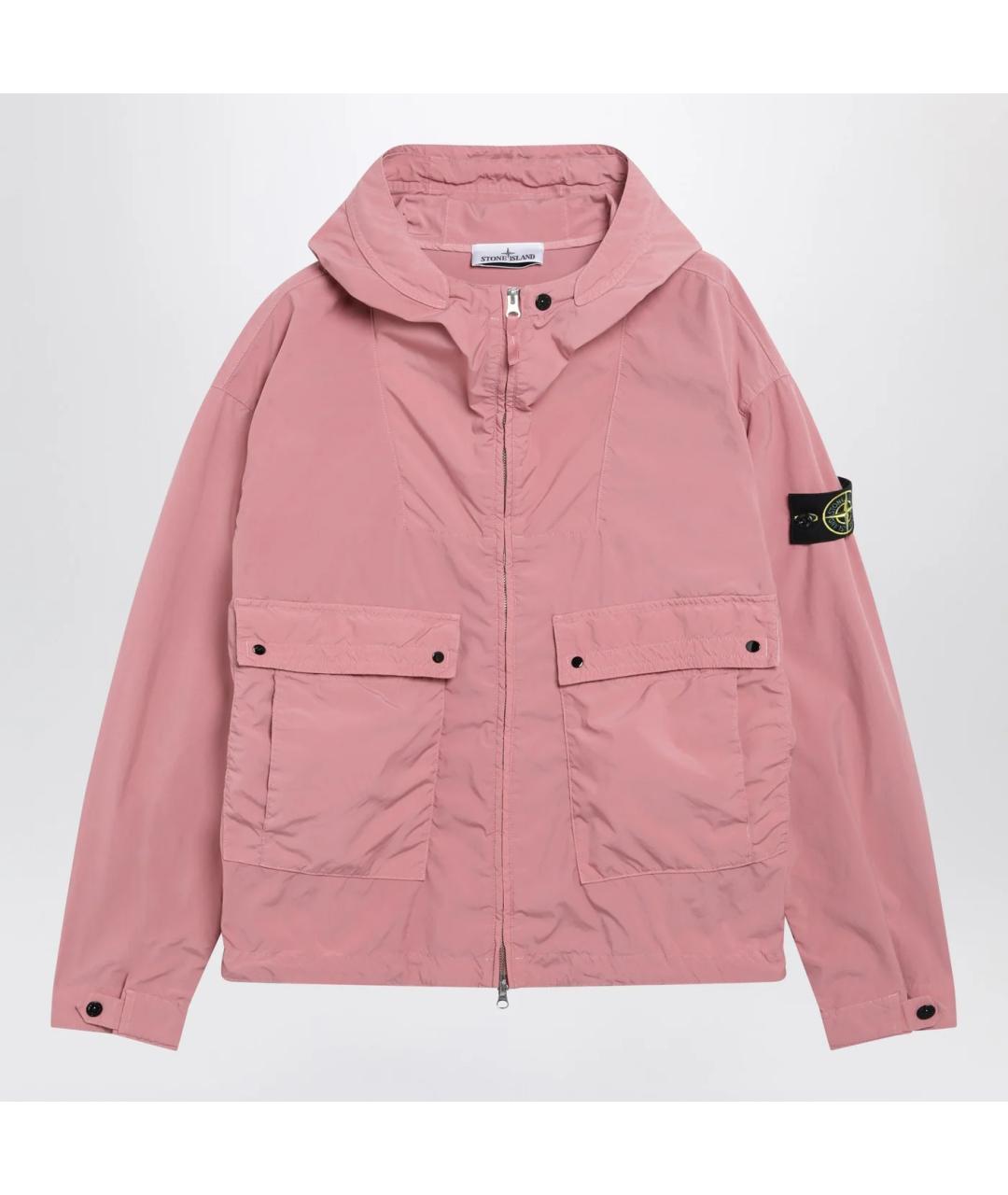 STONE ISLAND Розовая полиамидовая куртка, фото 3