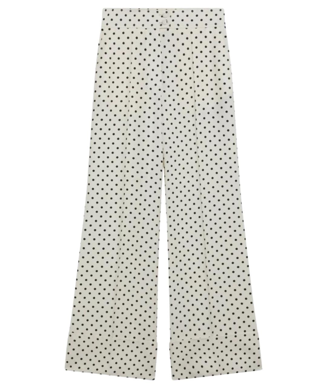 VALENTINO Бежевые вискозные прямые брюки, фото 1