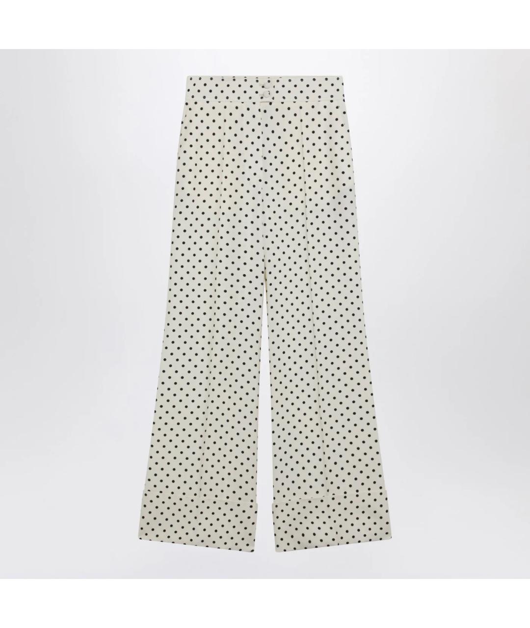 VALENTINO Бежевые вискозные прямые брюки, фото 3