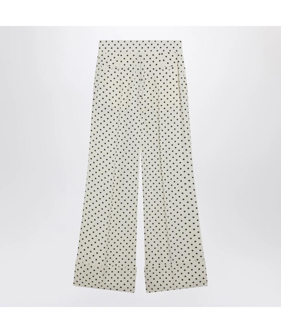 VALENTINO Бежевые вискозные прямые брюки, фото 2