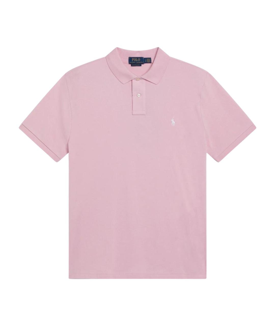 POLO RALPH LAUREN Розовое хлопковое поло с коротким рукавом, фото 1