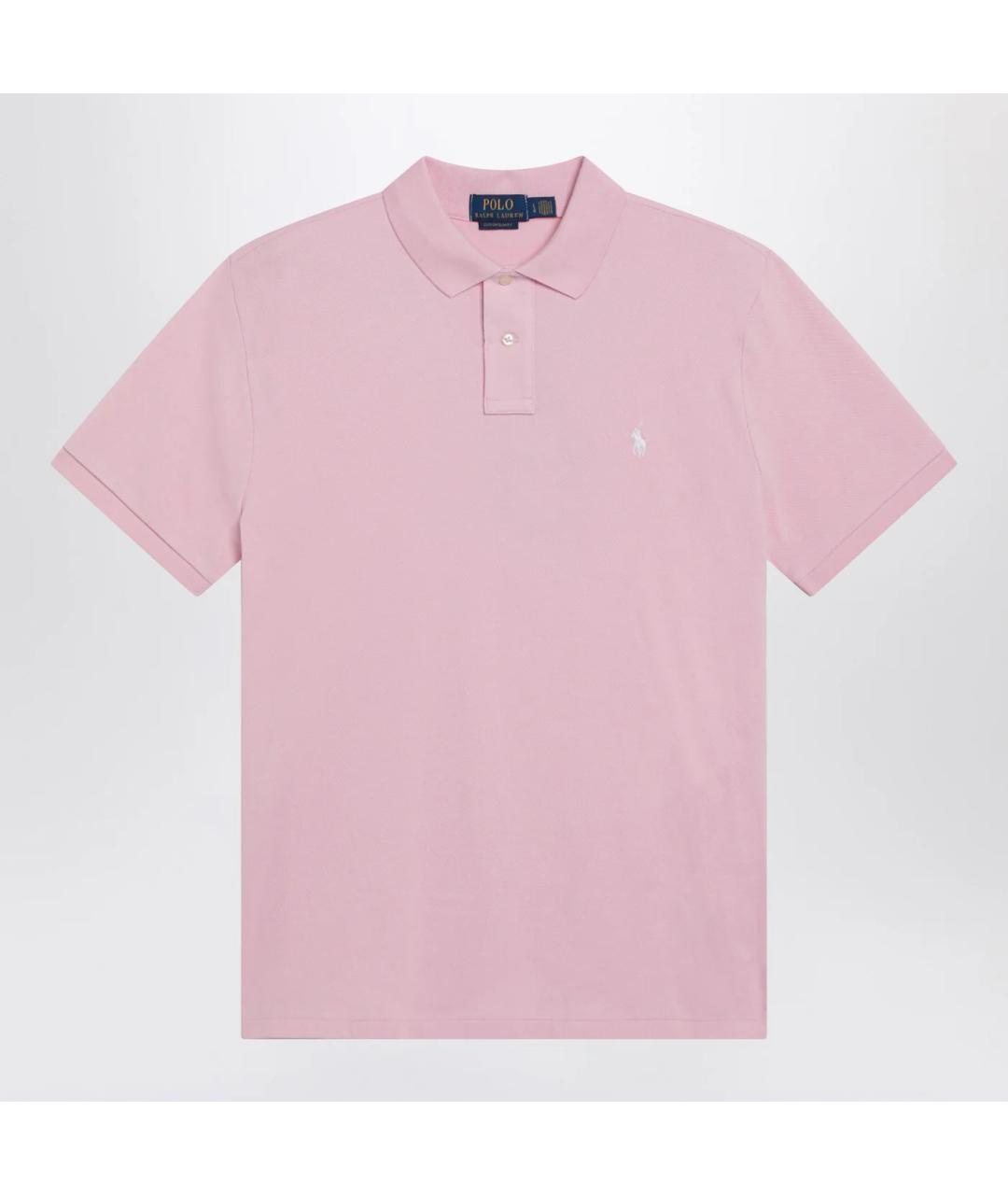 POLO RALPH LAUREN Розовое хлопковое поло с коротким рукавом, фото 3