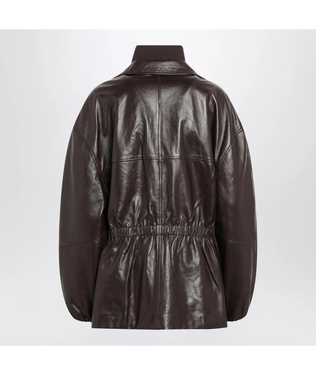 THE FRANKIE SHOP Бордовая кожаная куртка, фото 2