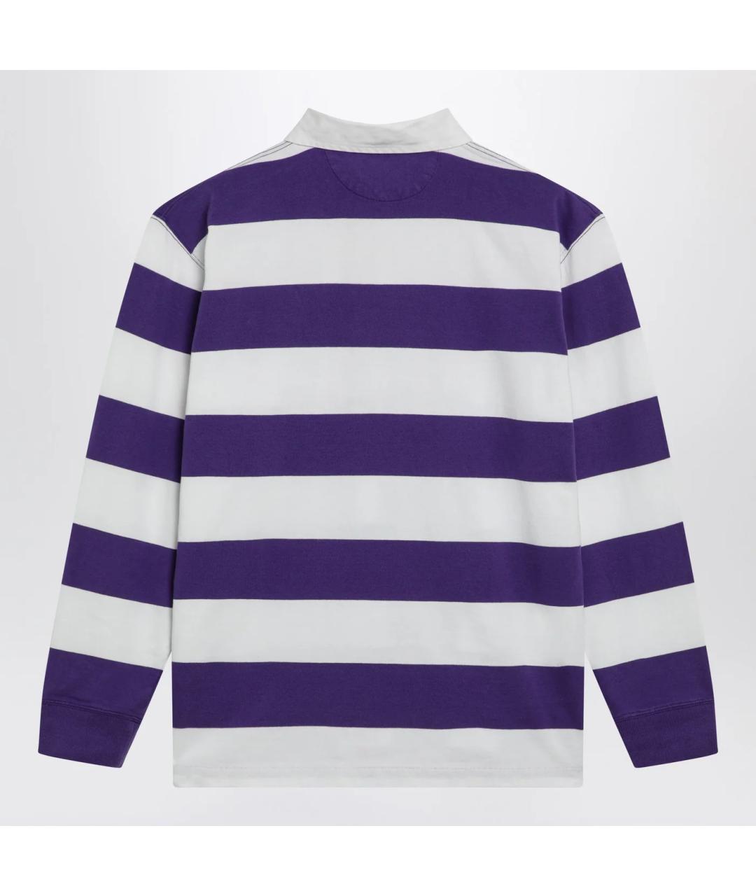 POLO RALPH LAUREN Фиолетовое хлопковое поло с длинным рукавом, фото 2