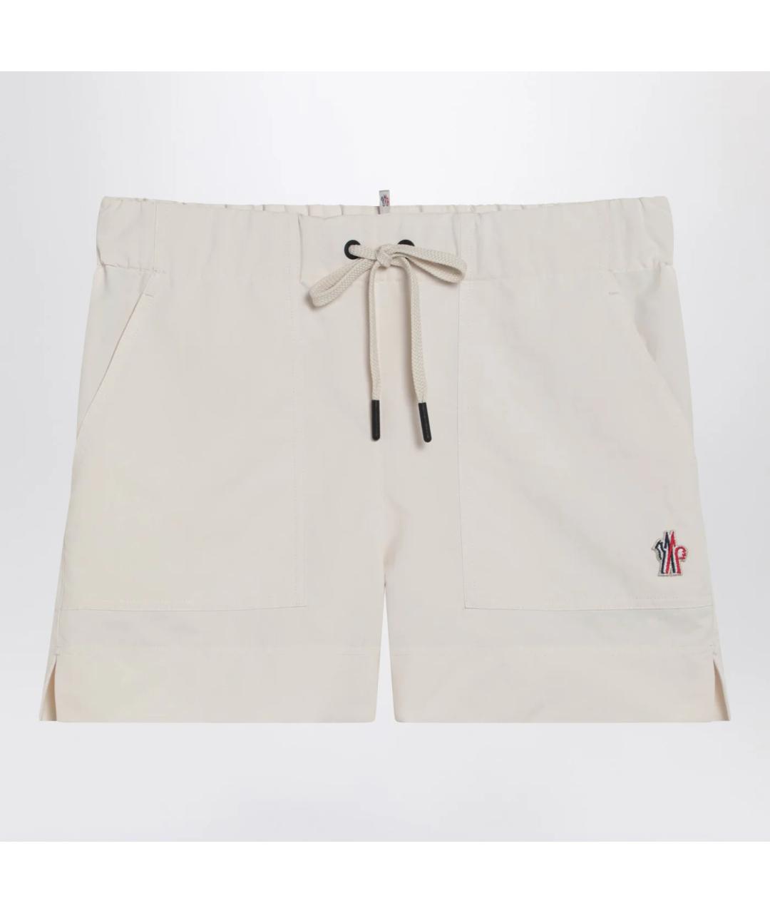MONCLER GRENOBLE Бежевые полиэстеровые шорты, фото 3