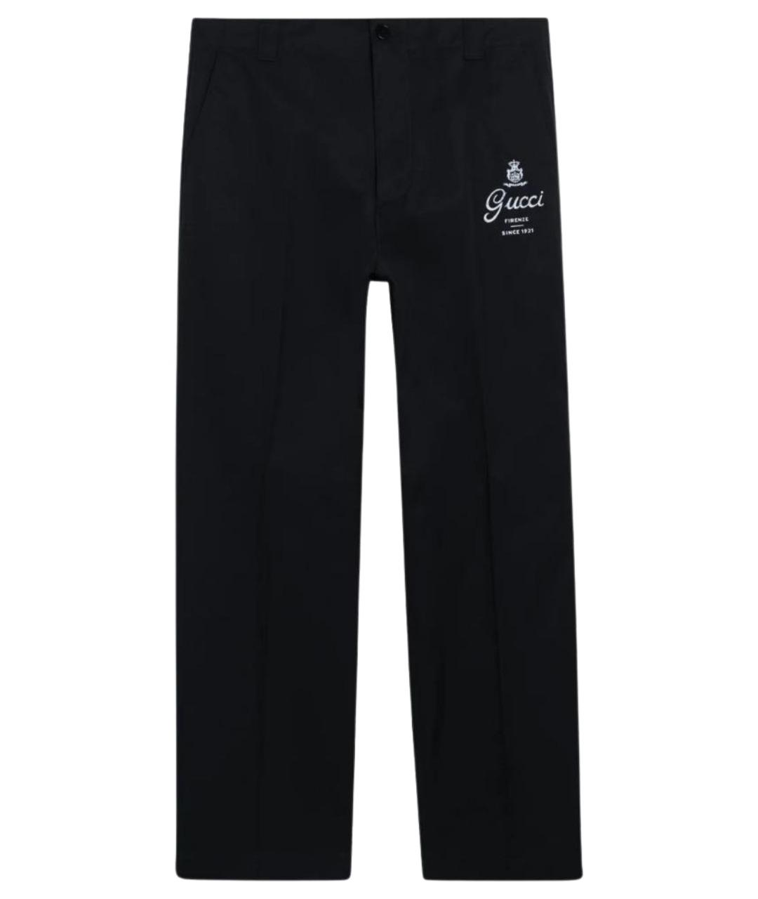 GUCCI Темно-синие хлопковые повседневные брюки, фото 1