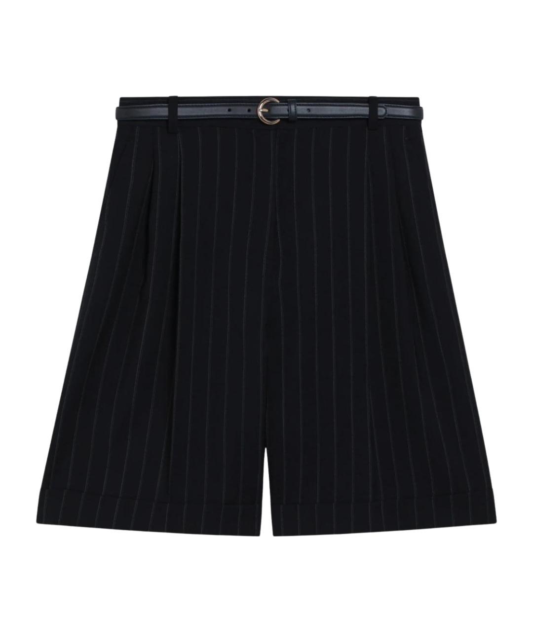 MAX MARA STUDIO Темно-синие хлопковые шорты, фото 1