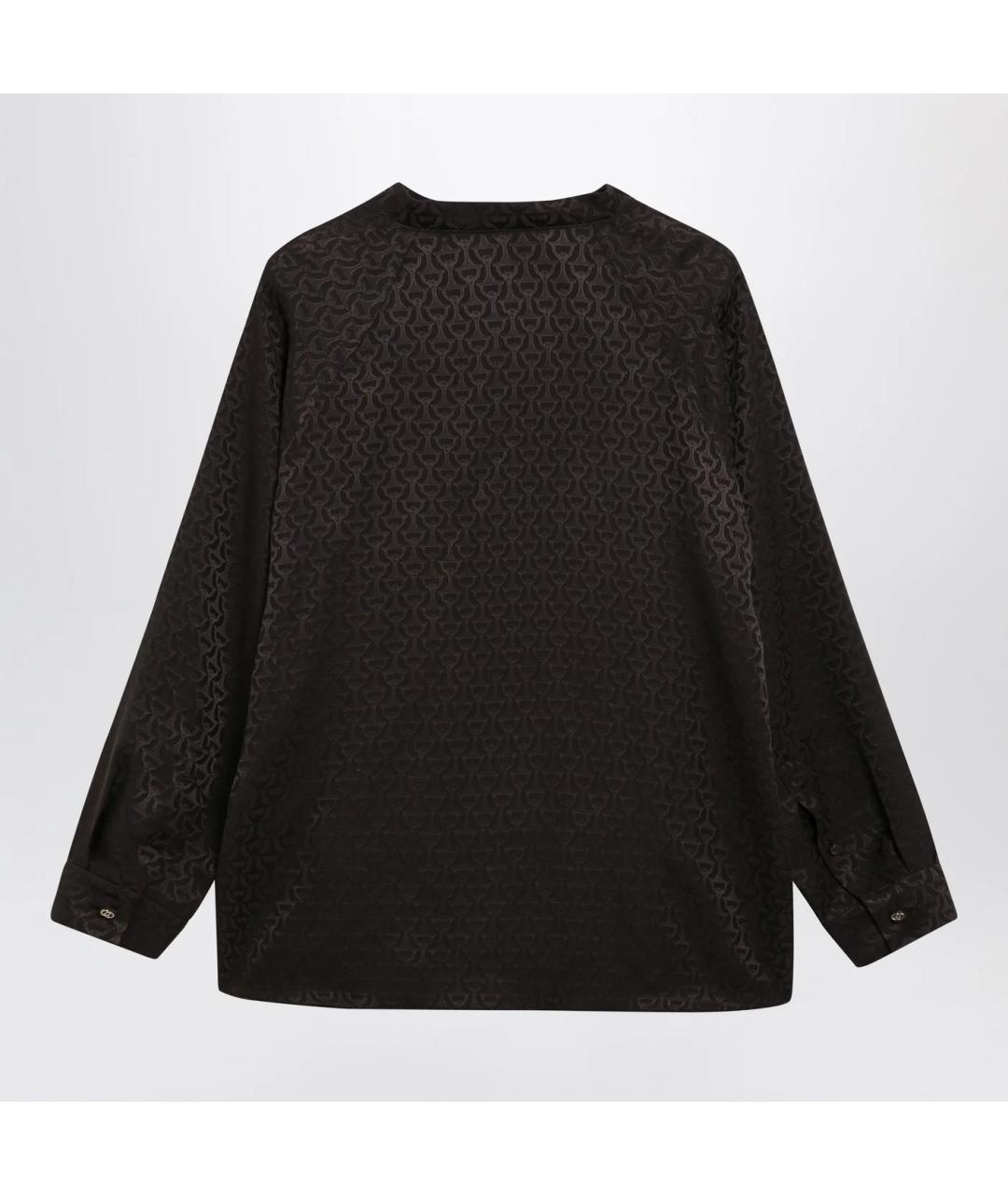 GUCCI Коричневая шелковая блузы, фото 2