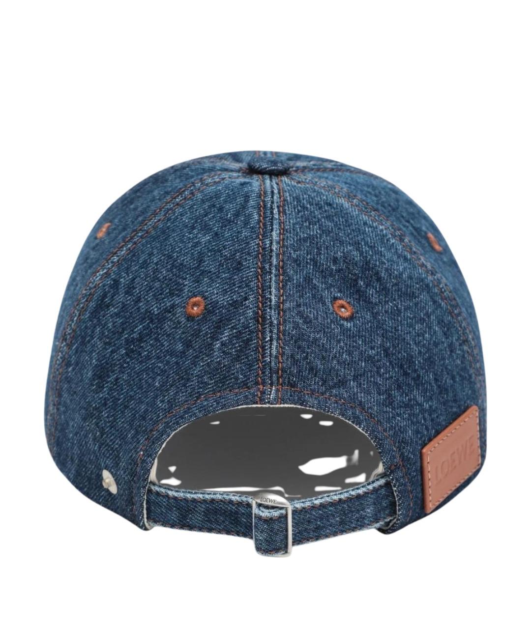 LOEWE Синяя хлопковая кепка/бейсболка, фото 2
