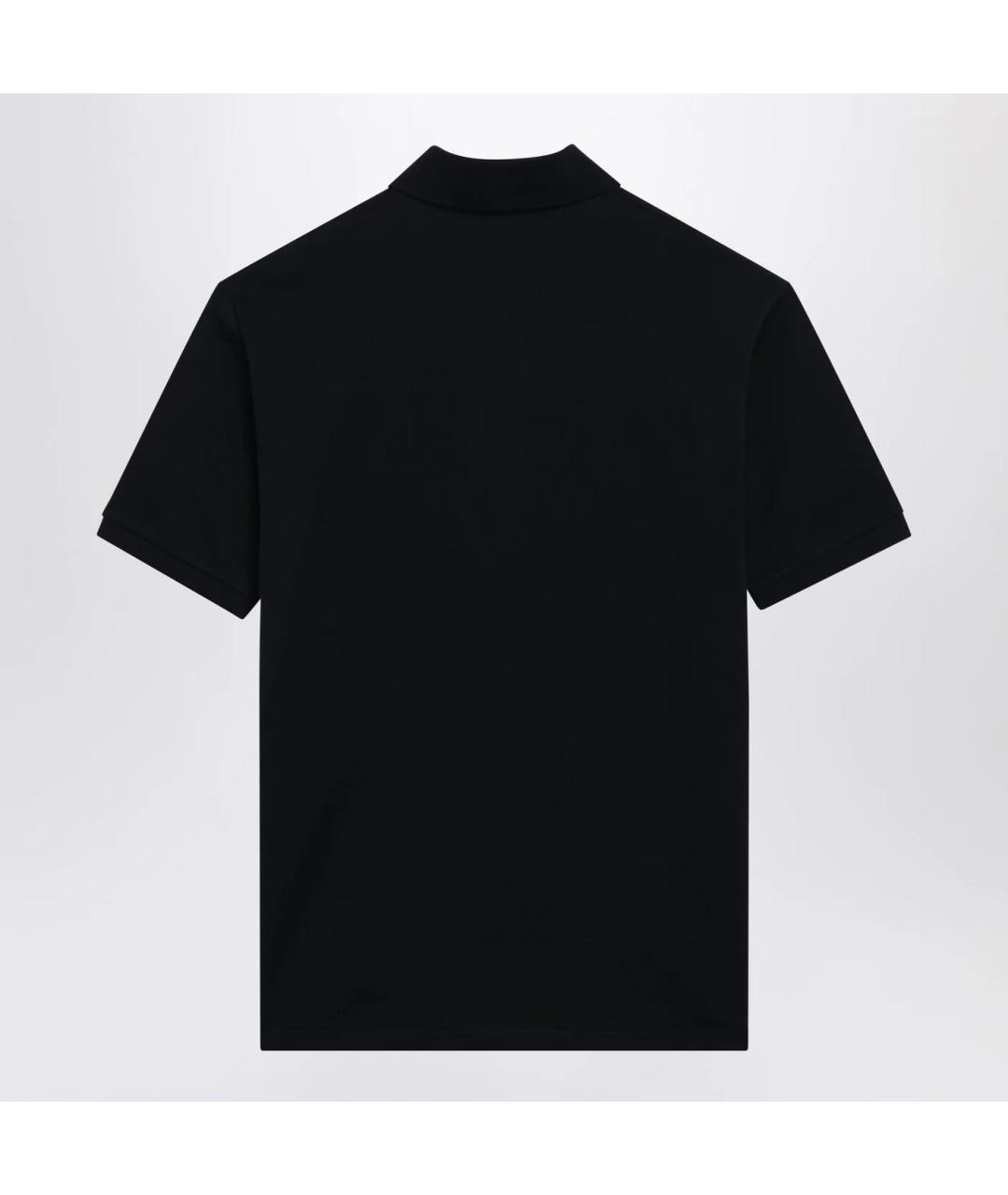 GUCCI Темно-синее хлопковое поло с коротким рукавом, фото 2