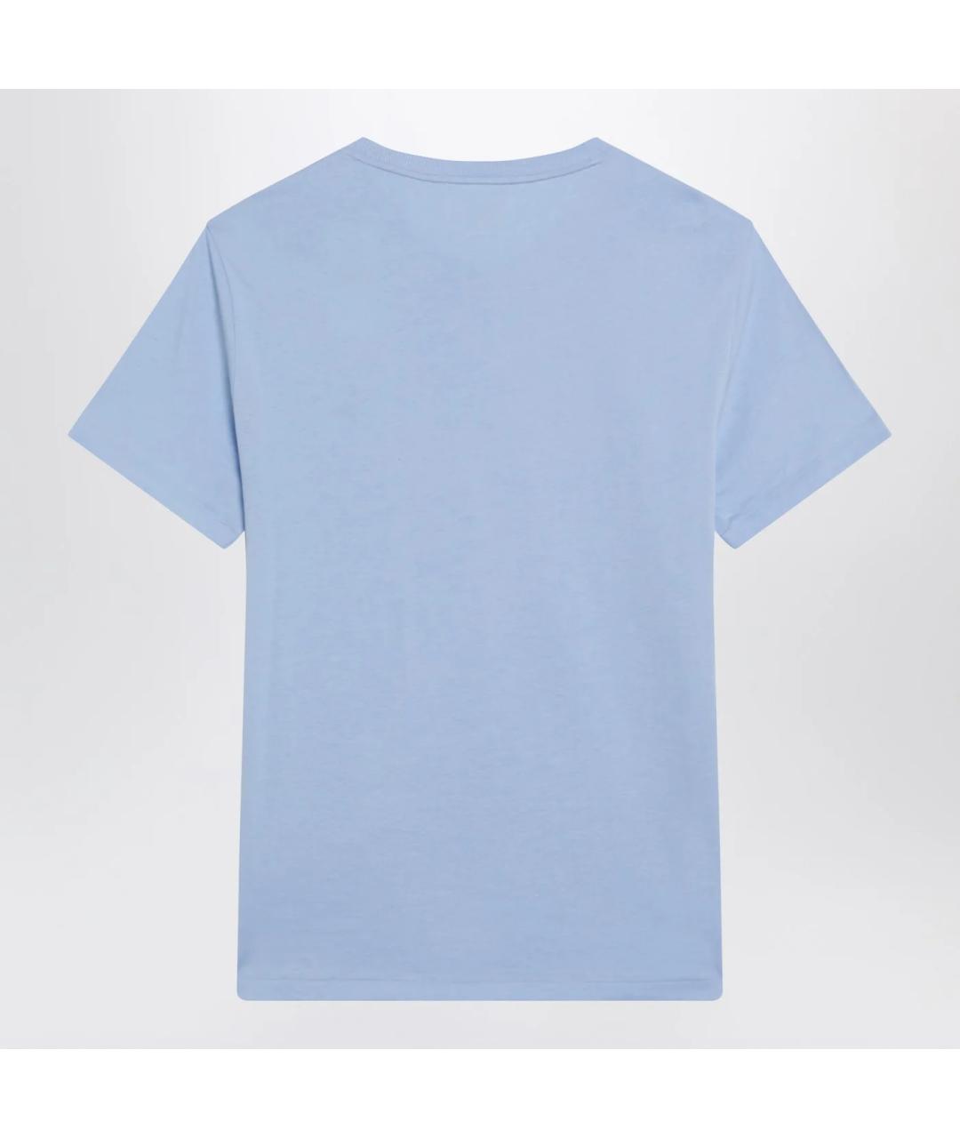 POLO RALPH LAUREN Голубая хлопковая футболка, фото 2