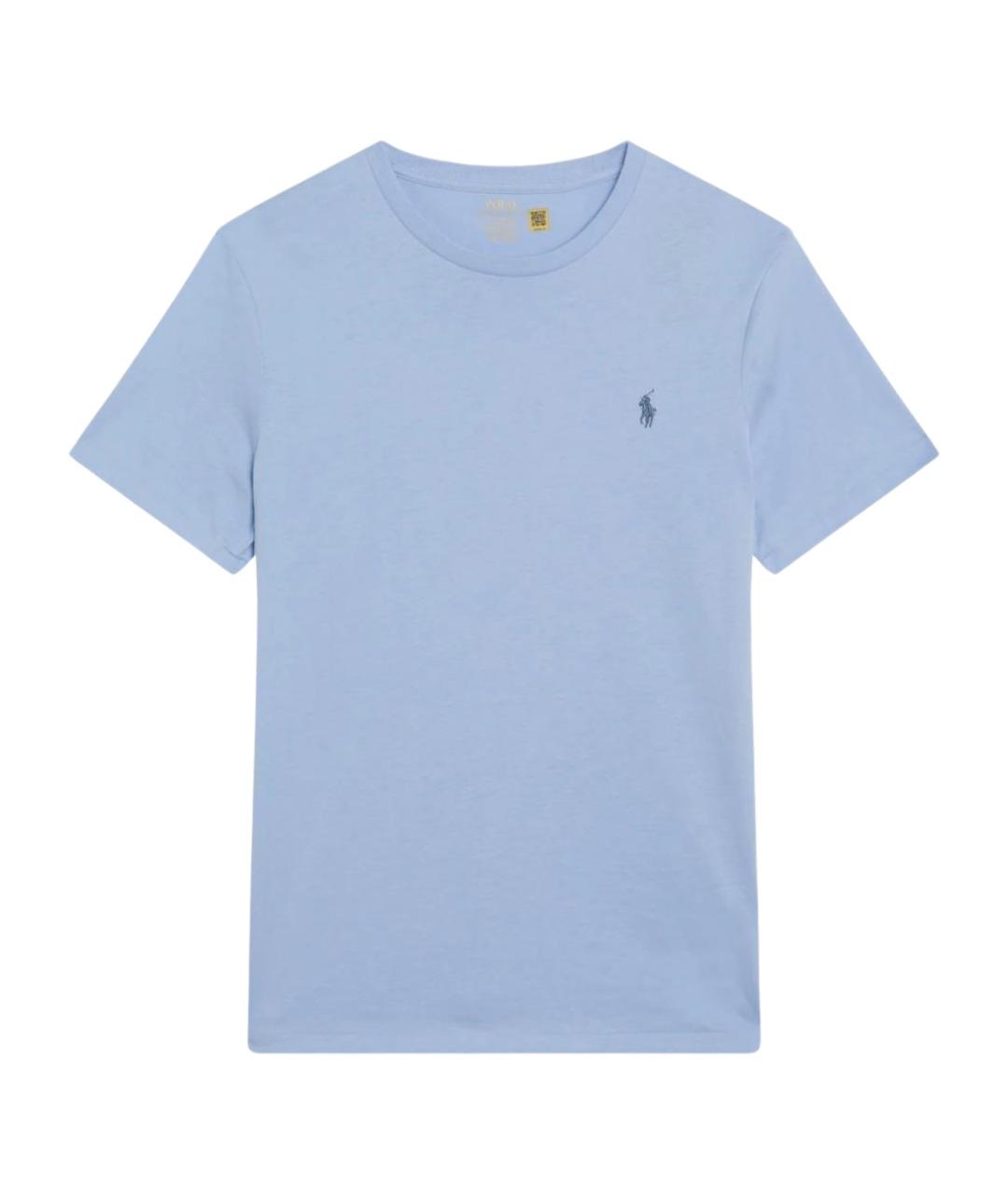 POLO RALPH LAUREN Голубая хлопковая футболка, фото 1