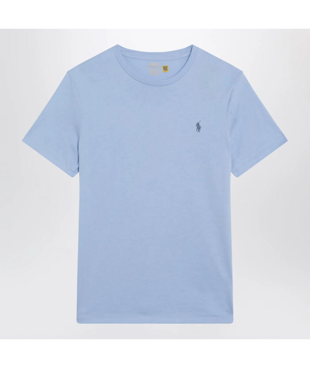 POLO RALPH LAUREN Голубая хлопковая футболка, фото 3