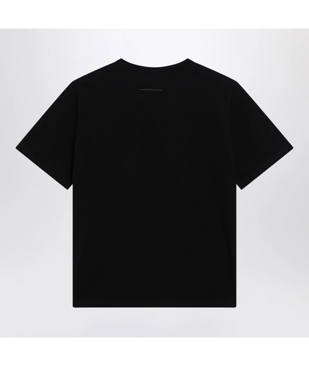 MM6 MAISON MARGIELA Черная хлопковая футболка, фото 2