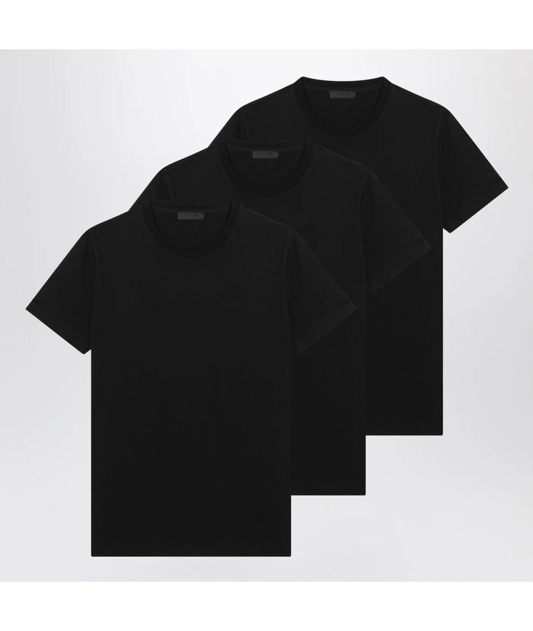 PRADA Черная хлопковая футболка, фото 3