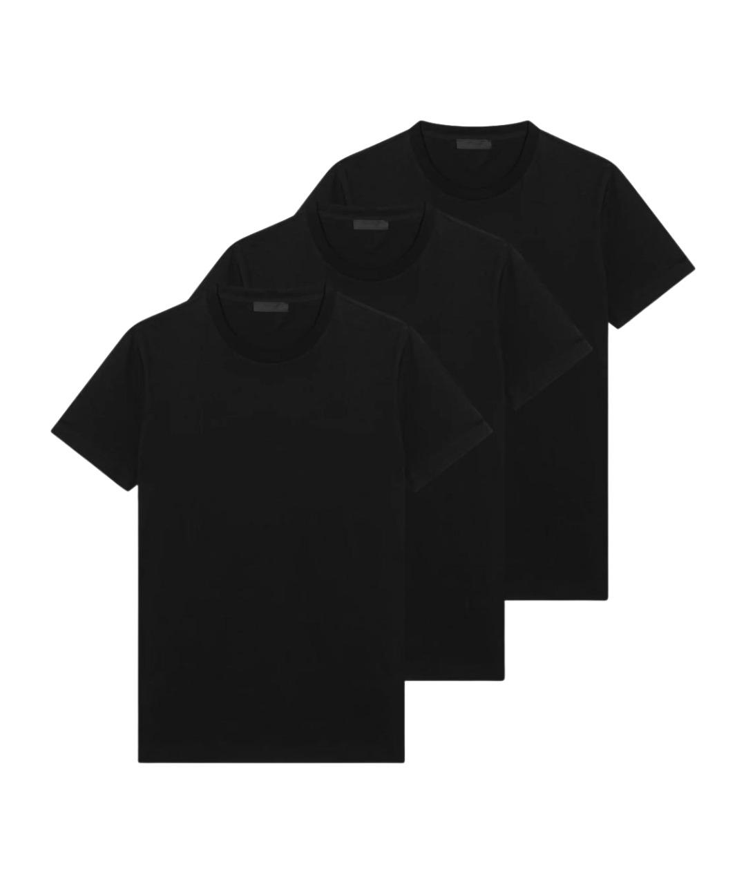 PRADA Черная хлопковая футболка, фото 1