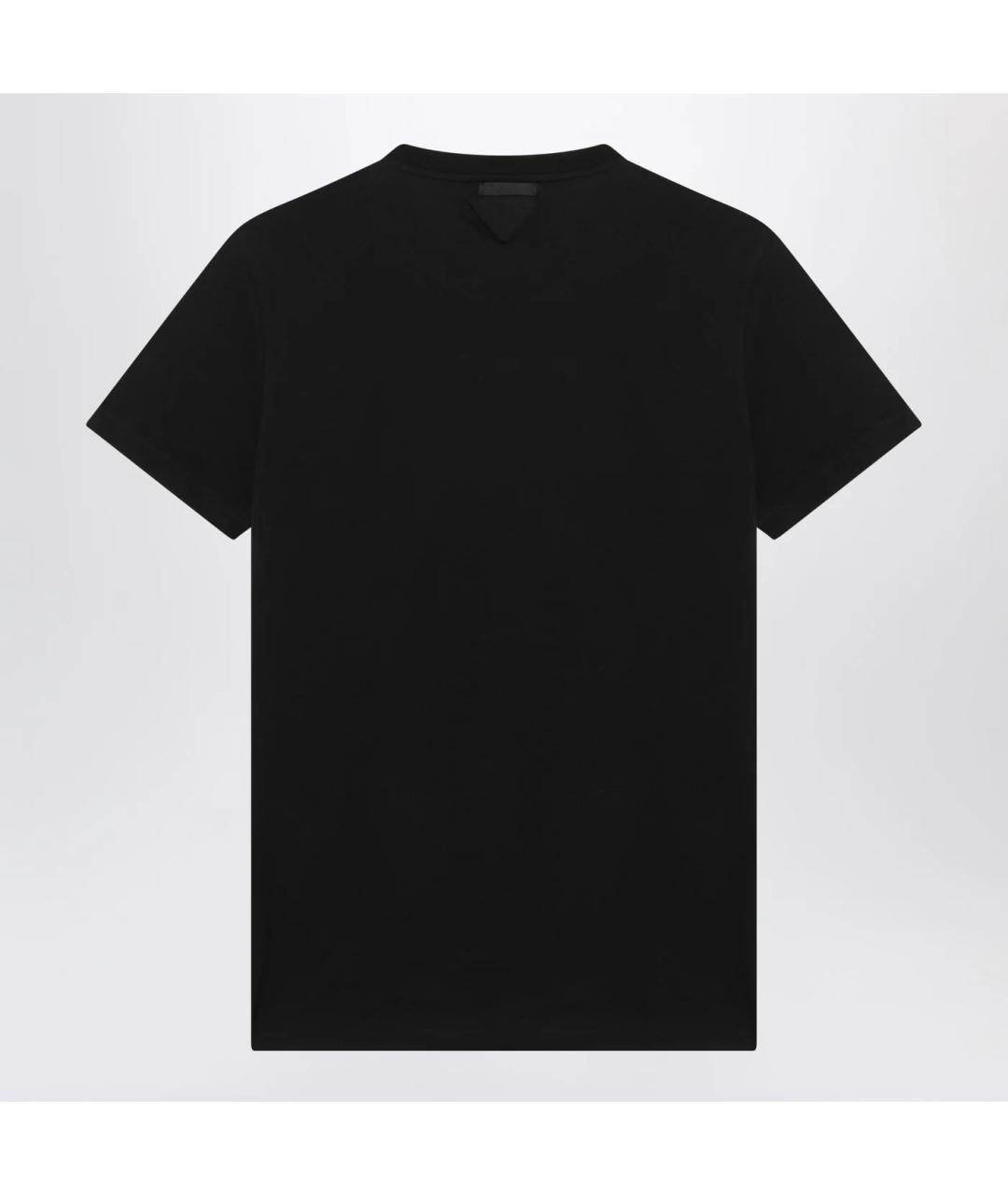 PRADA Черная хлопковая футболка, фото 2