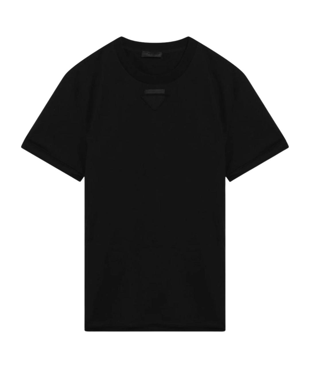 PRADA Черная хлопковая футболка, фото 1