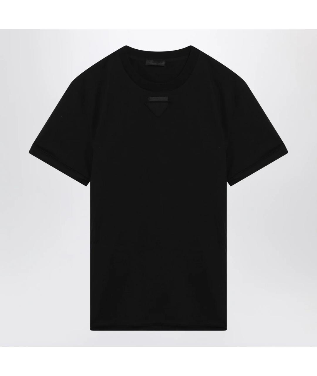 PRADA Черная хлопковая футболка, фото 3
