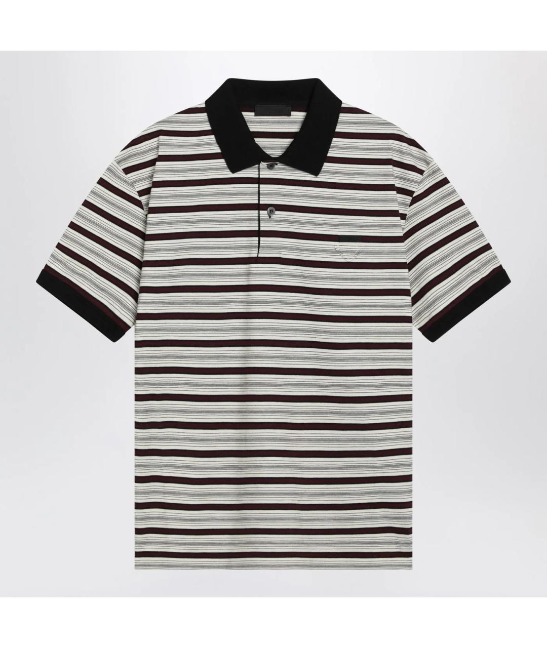 PRADA Мульти хлопковое поло с коротким рукавом, фото 3