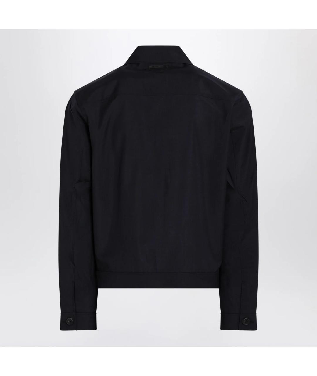 PRADA Темно-синяя шерстяная куртка, фото 2