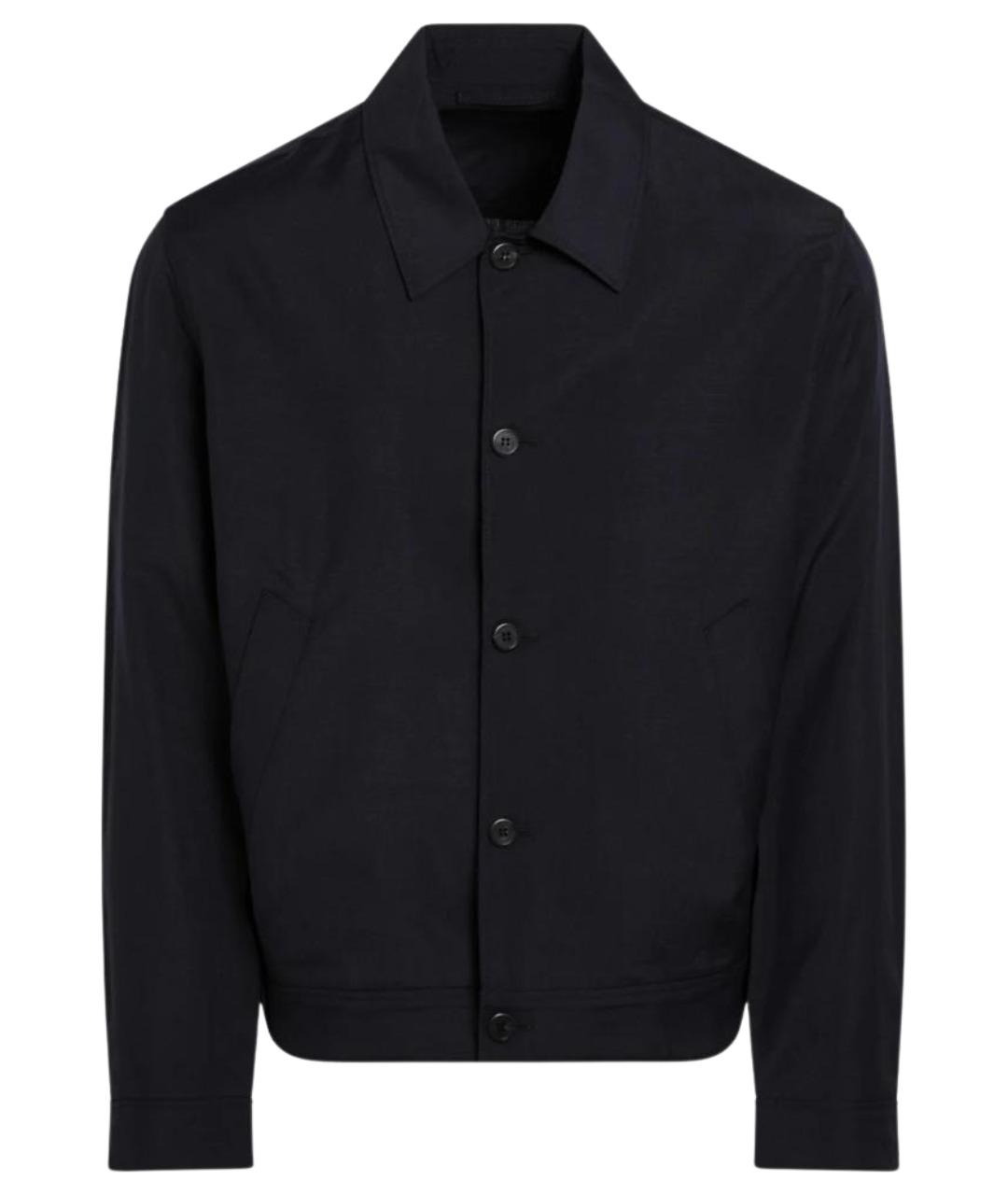 PRADA Темно-синяя шерстяная куртка, фото 1