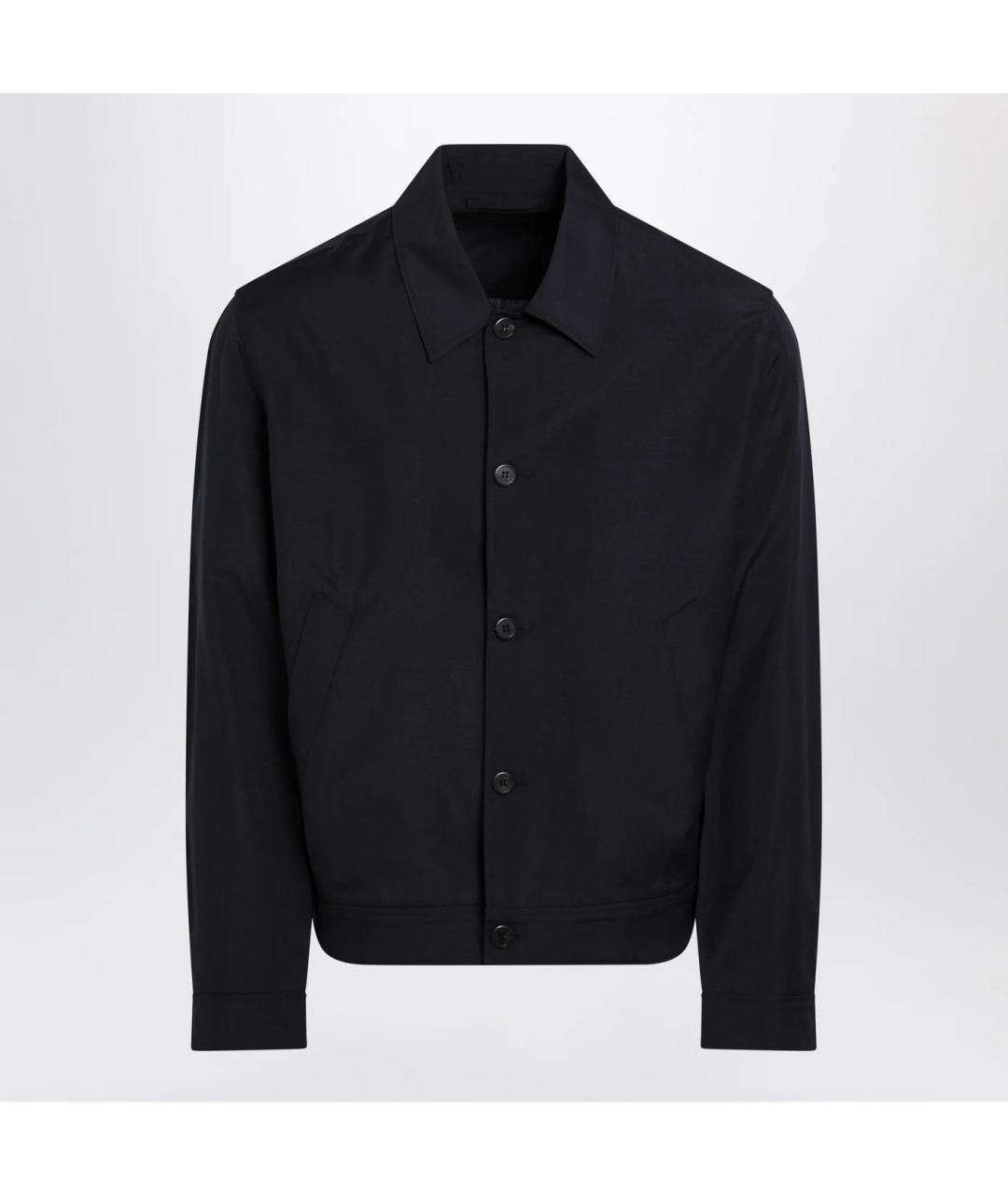 PRADA Темно-синяя шерстяная куртка, фото 3