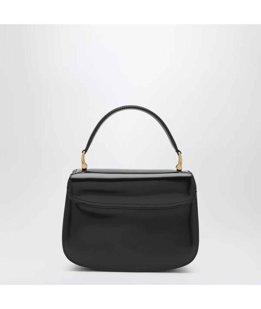 Ami Paris Черная сумка через плечо из лакированной кожи, фото 2