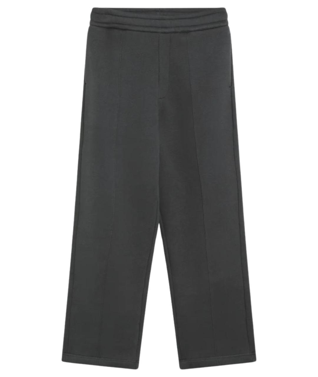 Ami Paris Антрацитовые хлопковые повседневные брюки, фото 1