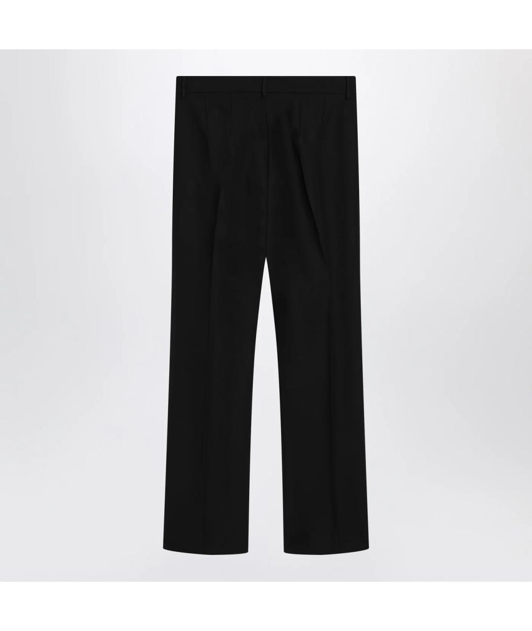 'S MAX MARA Черные хлопковые прямые брюки, фото 2