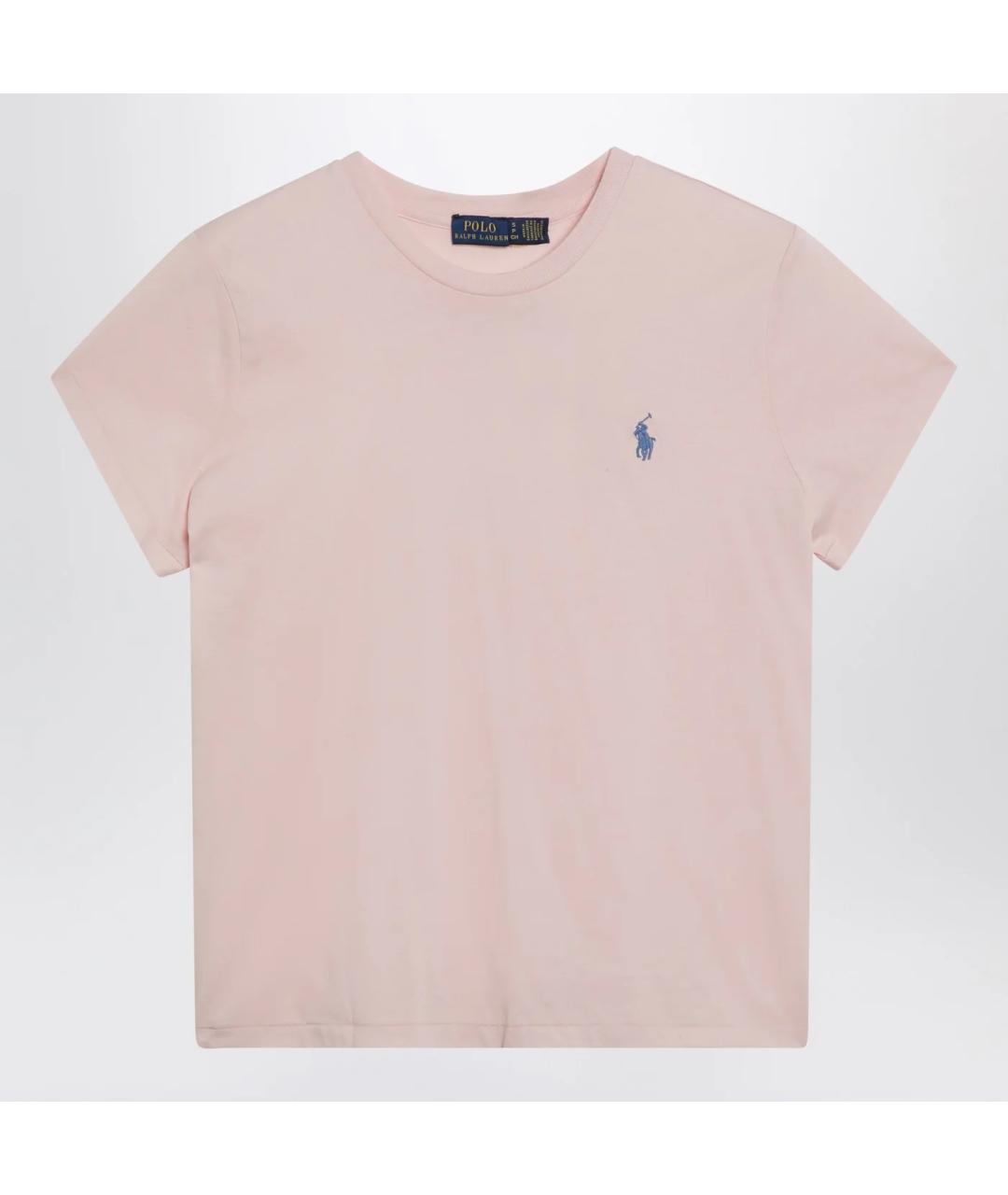 POLO RALPH LAUREN Розовая хлопковая футболка, фото 3