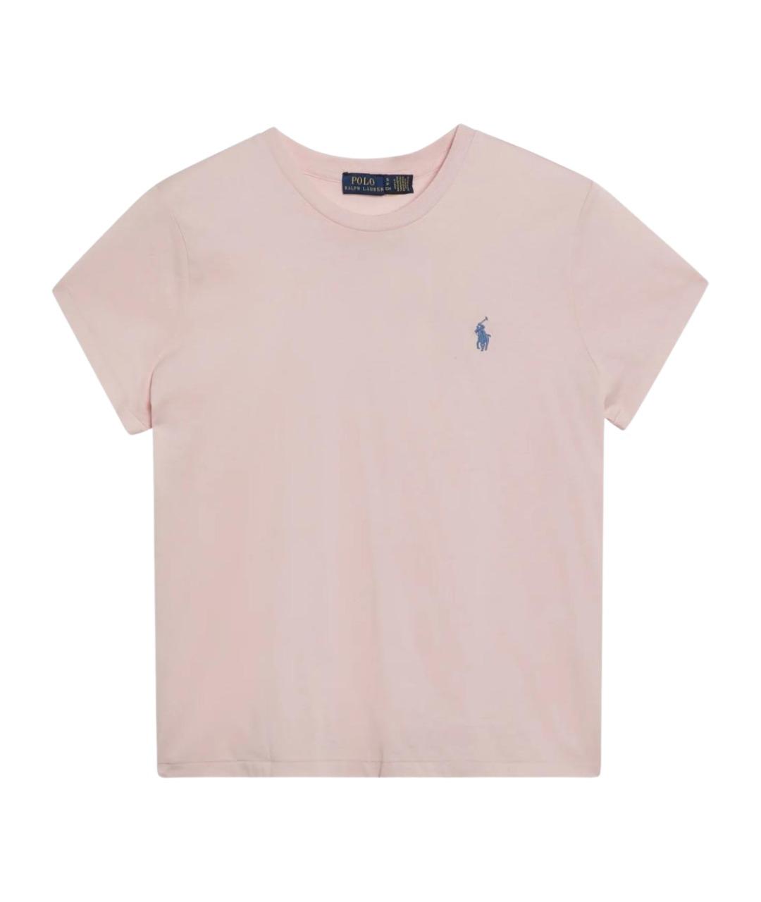 POLO RALPH LAUREN Розовая хлопковая футболка, фото 1