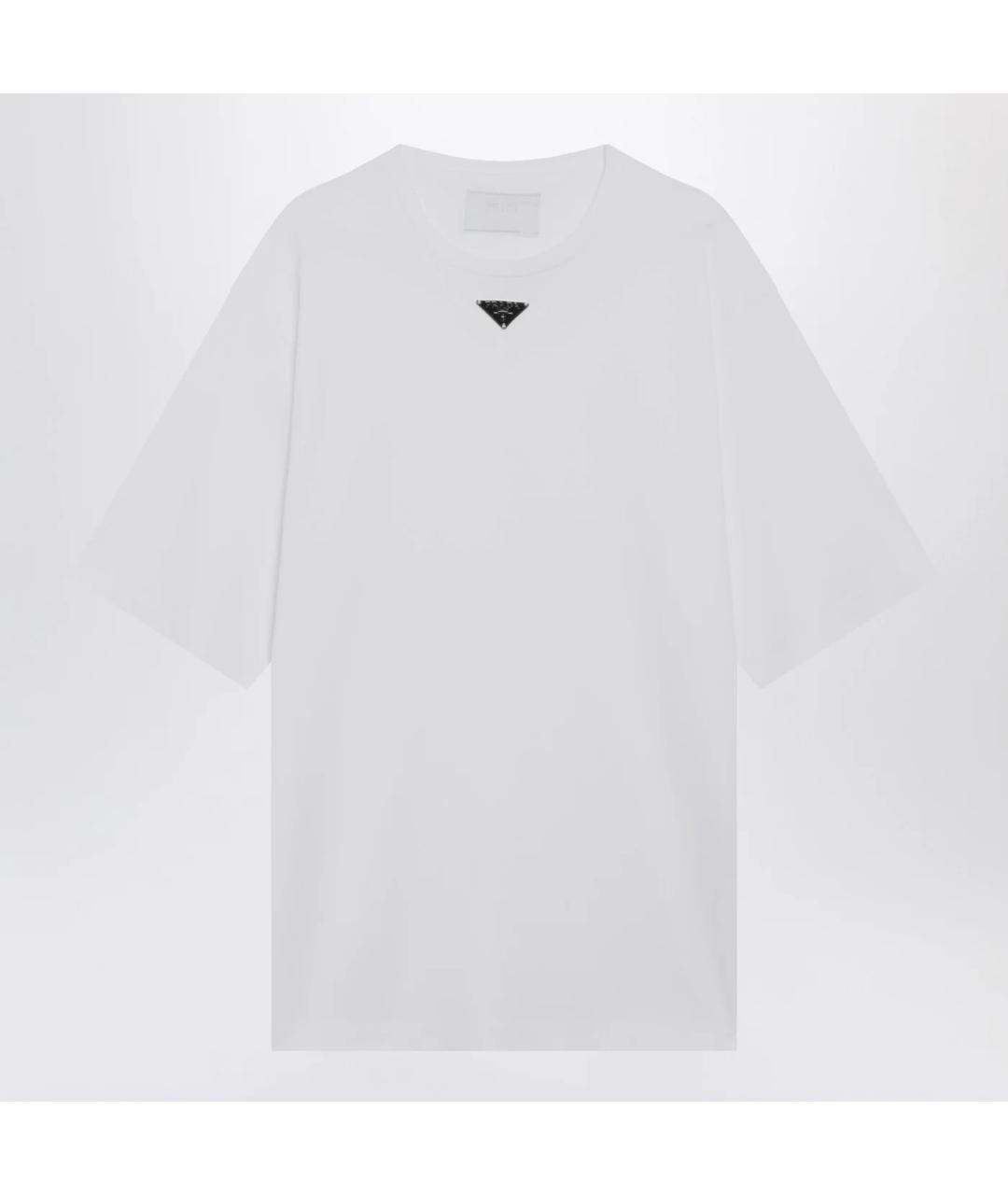 PRADA Белая хлопковая футболка, фото 3