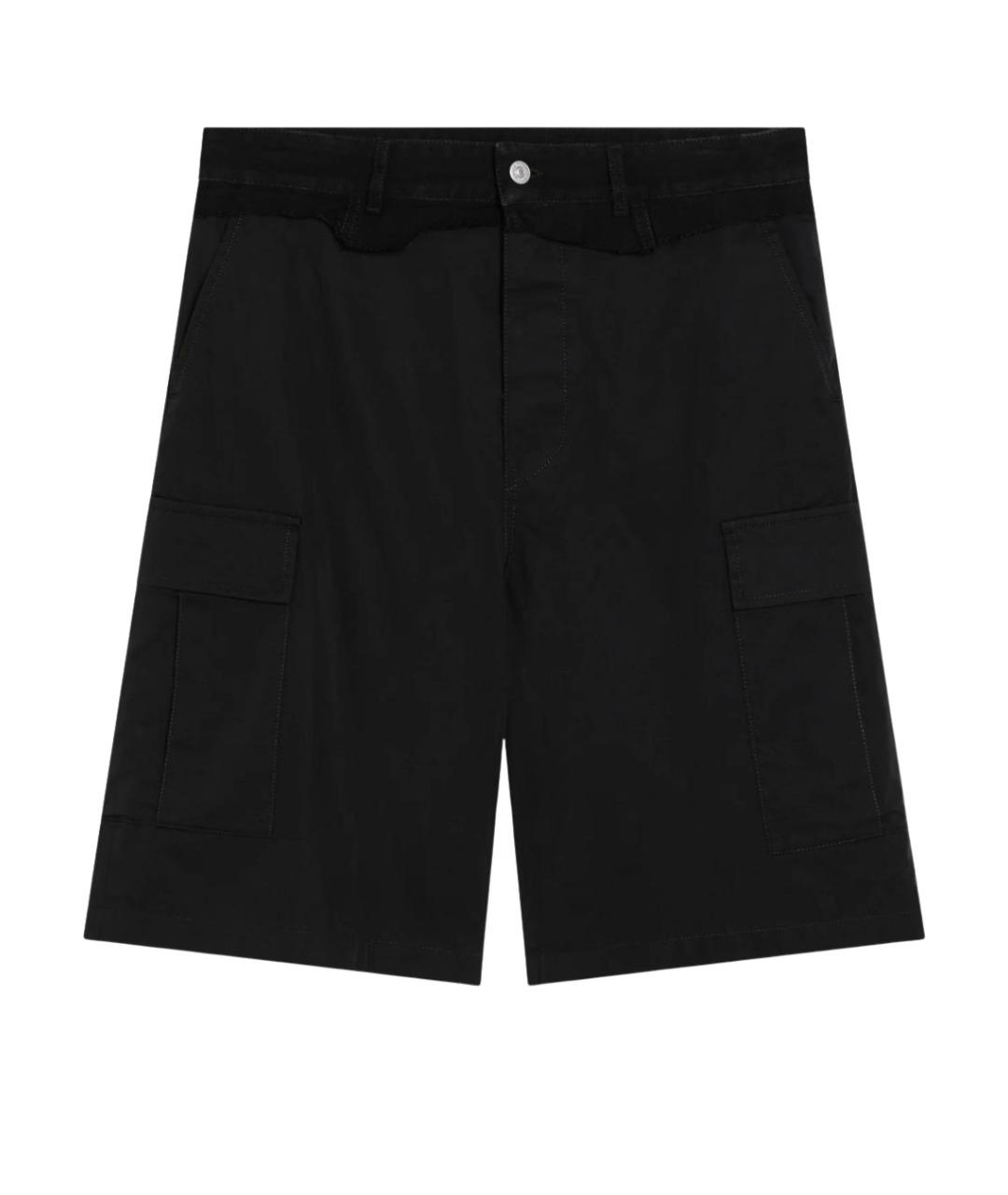 MM6 MAISON MARGIELA Черные хлопковые шорты, фото 1