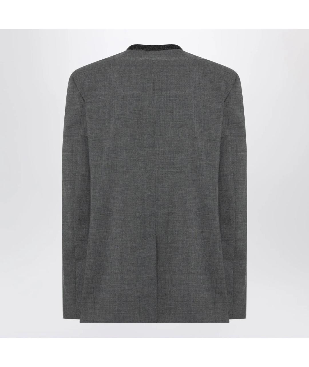 MM6 MAISON MARGIELA Серый полиэстеровый пиджак, фото 2