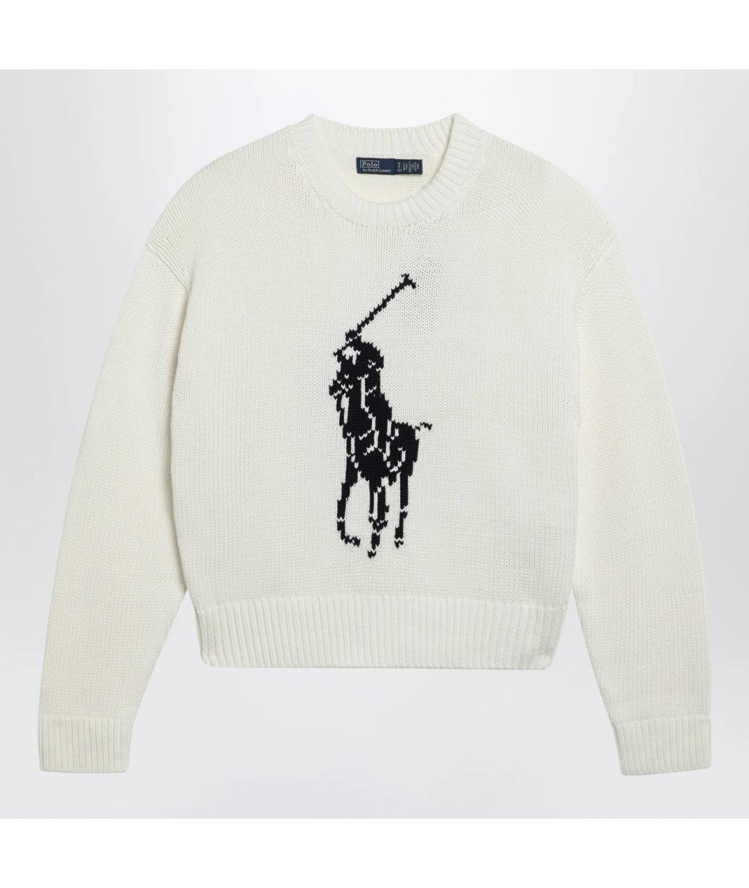 POLO RALPH LAUREN Белый хлопковый джемпер / свитер, фото 3