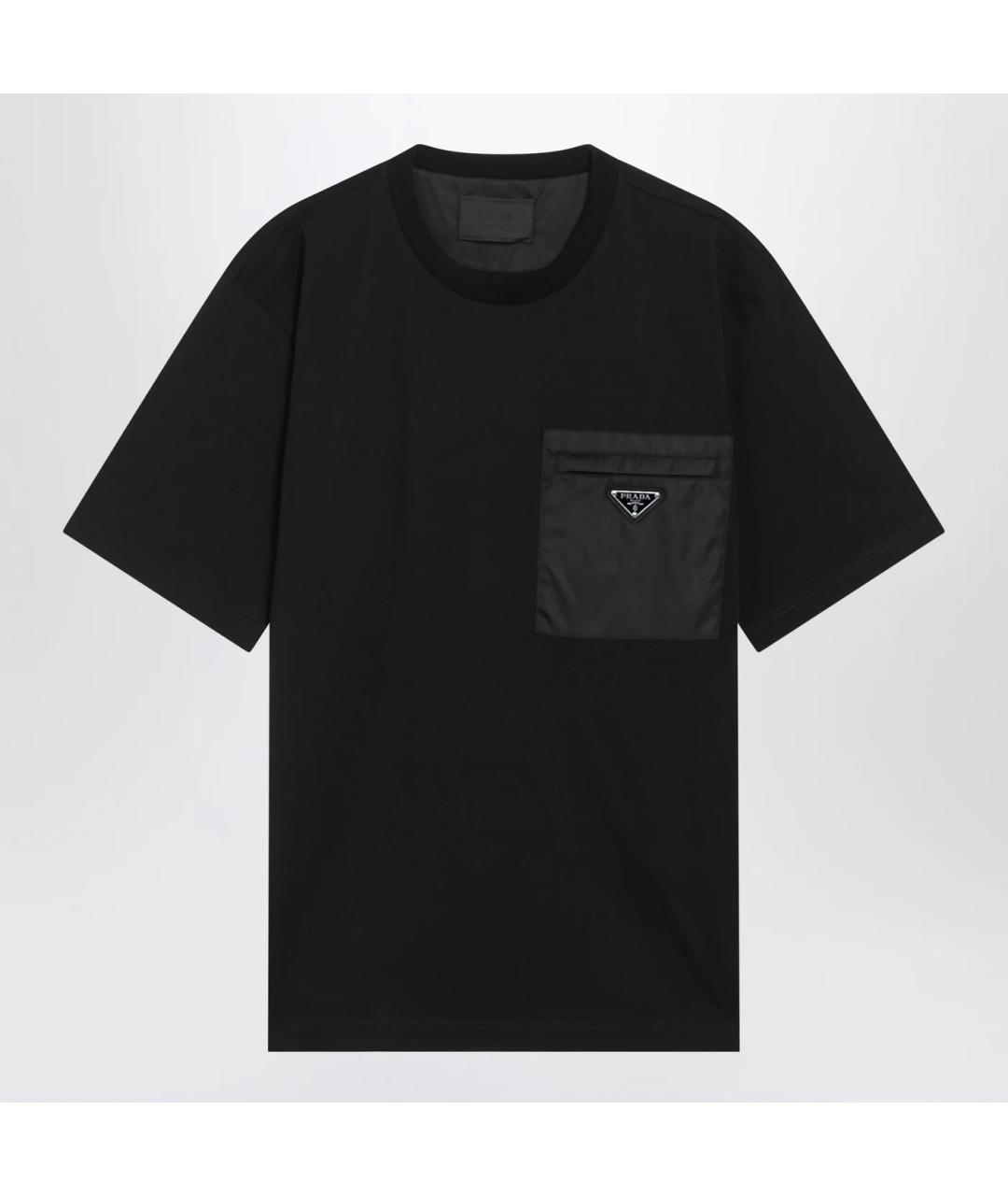 PRADA Черная хлопковая футболка, фото 3