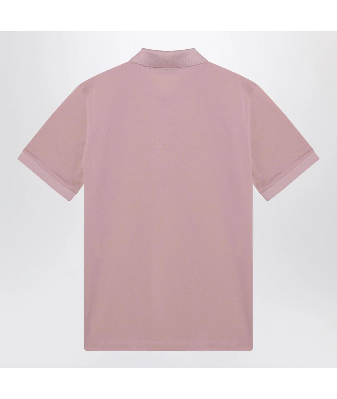 PRADA Розовое хлопковое поло с коротким рукавом, фото 2