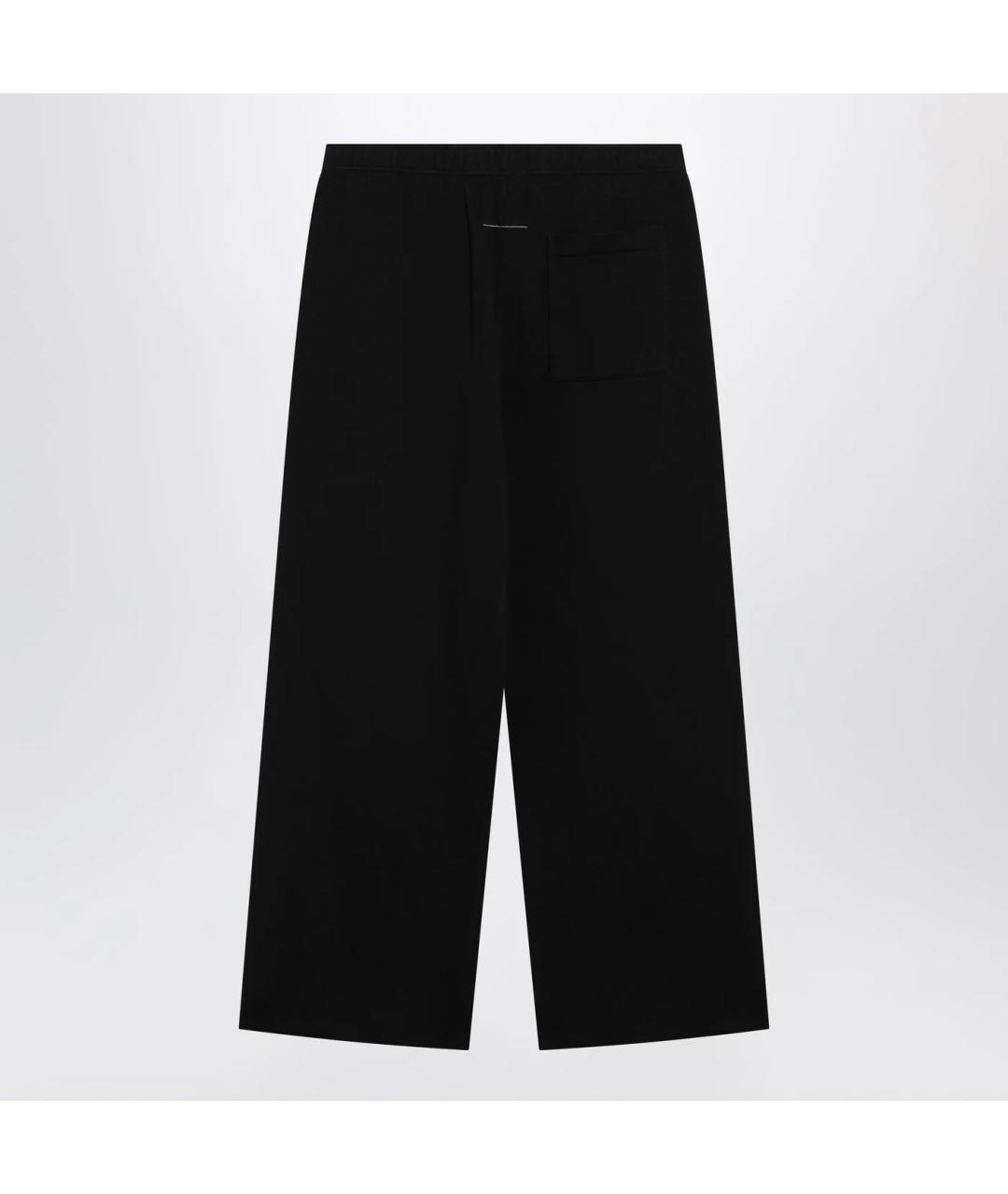 MM6 MAISON MARGIELA Черные хлопковые повседневные брюки, фото 2