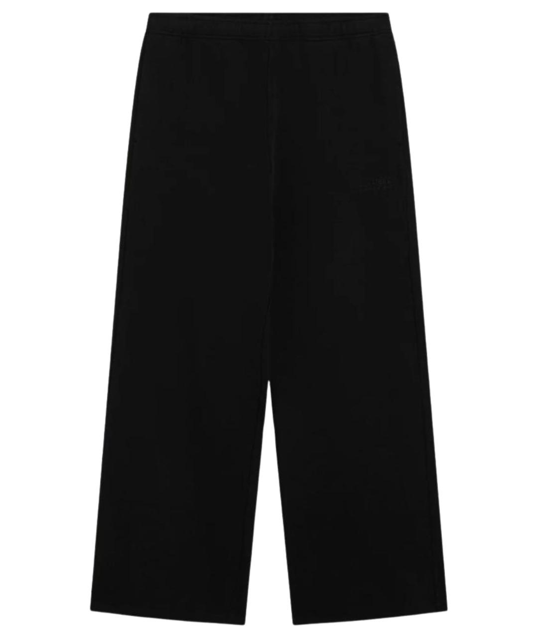 MM6 MAISON MARGIELA Черные хлопковые повседневные брюки, фото 1