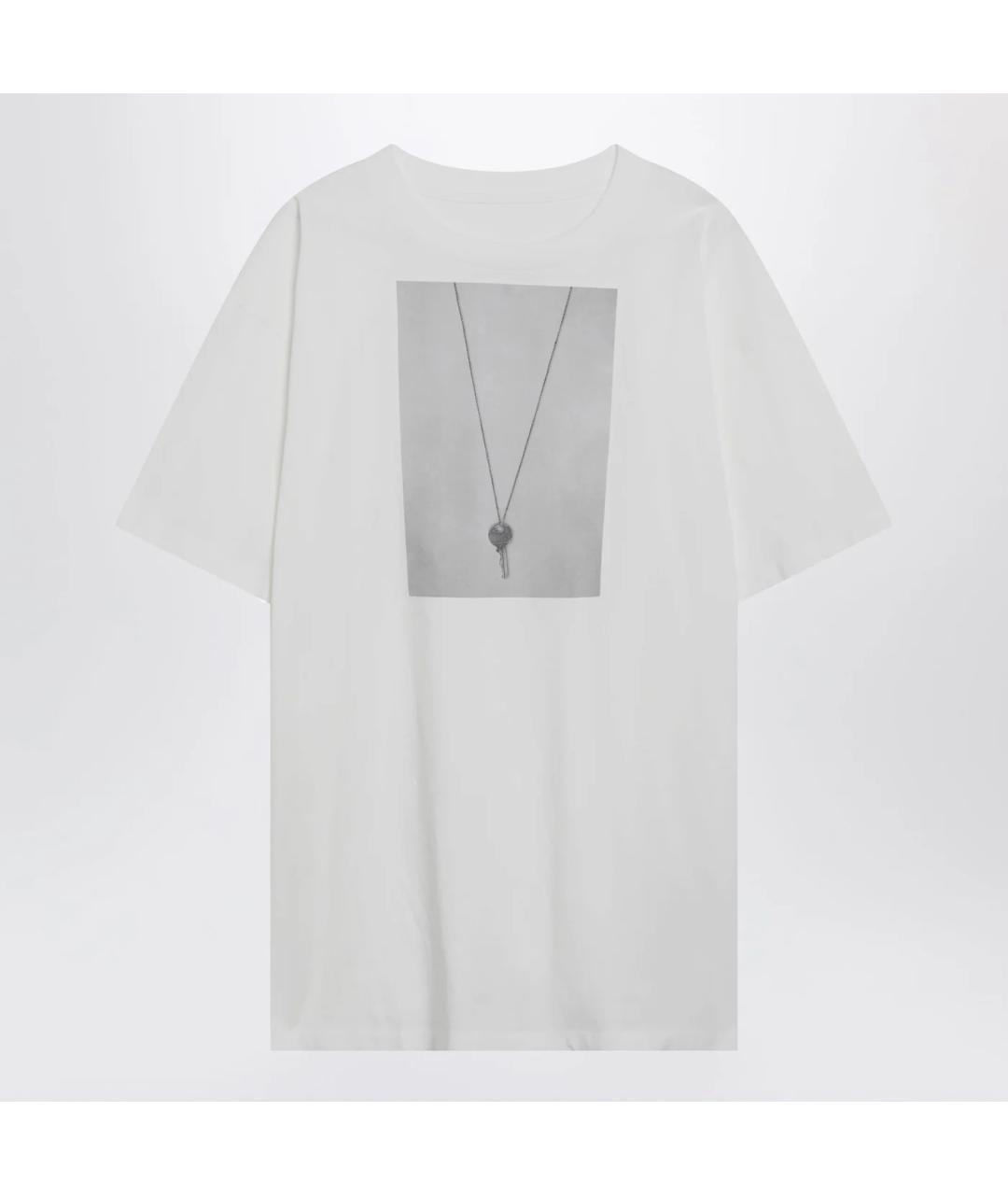 MM6 MAISON MARGIELA Белая хлопковая футболка, фото 3