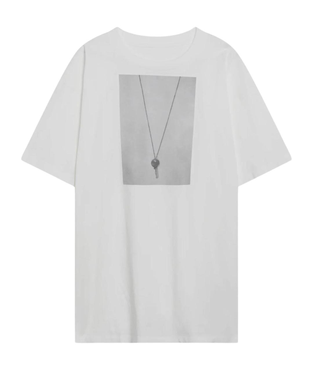 MM6 MAISON MARGIELA Белая хлопковая футболка, фото 1