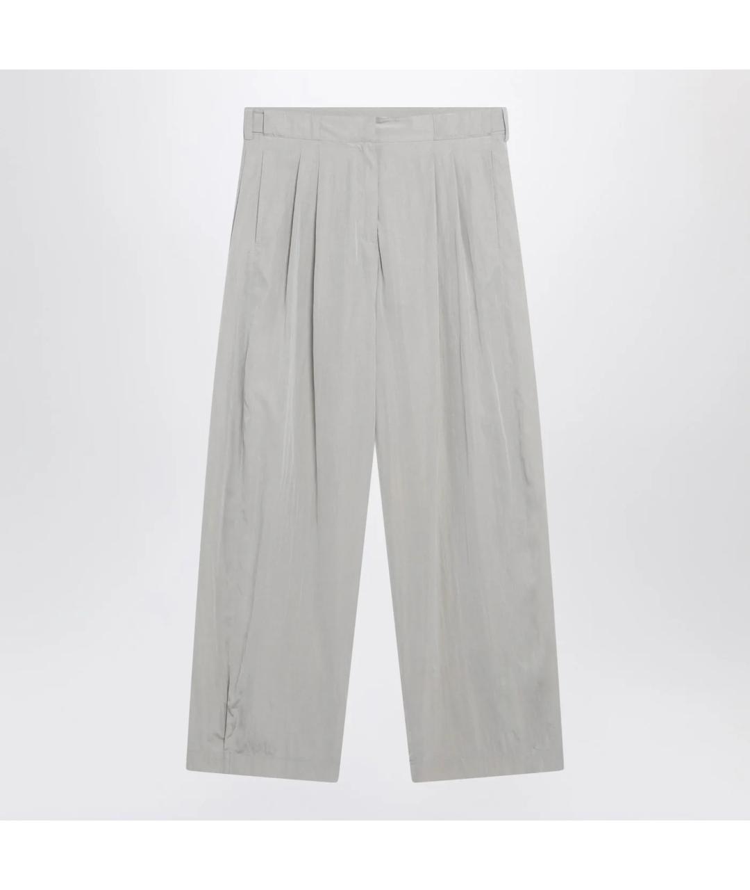 THE ROW Серые шелковые брюки широкие, фото 3