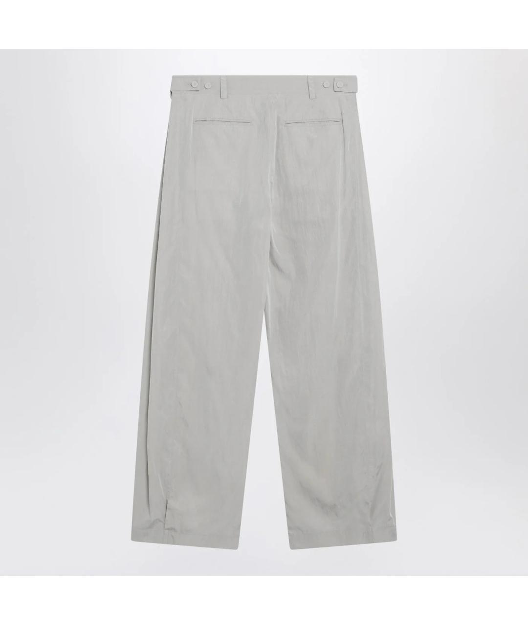 THE ROW Серые шелковые брюки широкие, фото 2